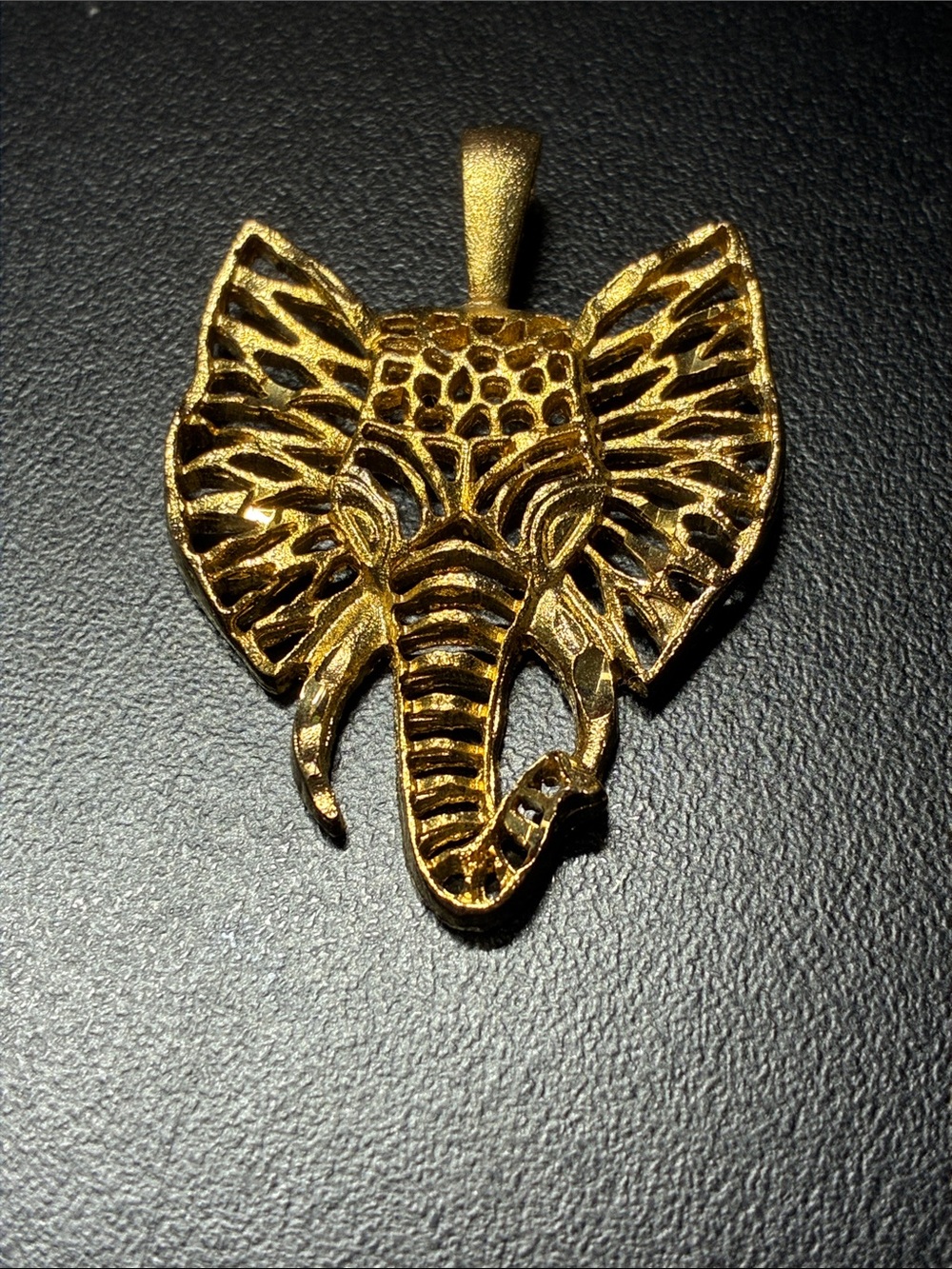 Vintage Gold tone Elephant Pendant